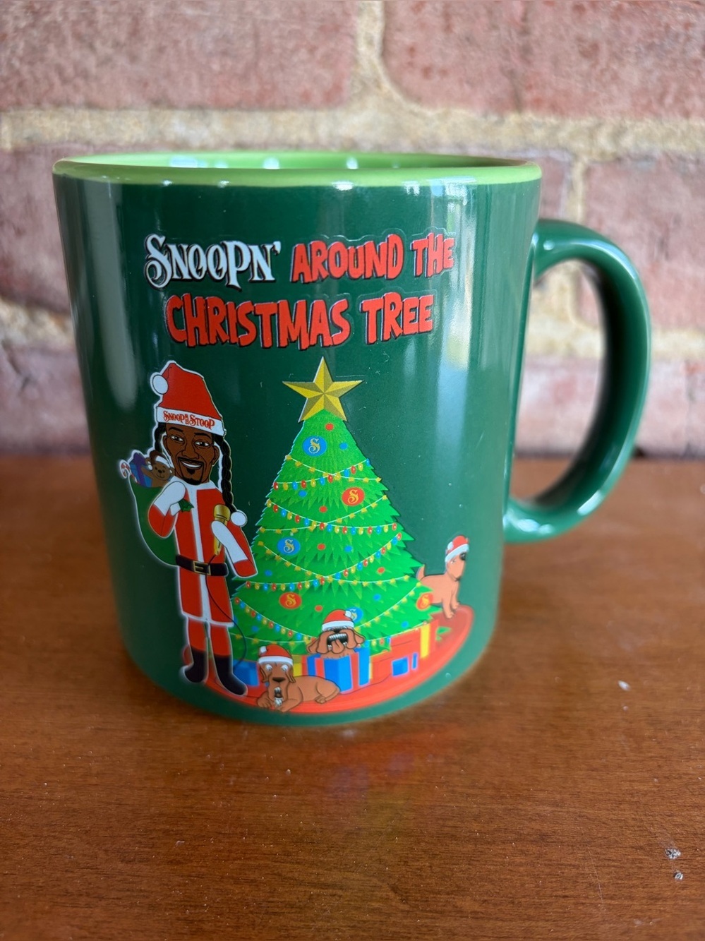 Green 'Snoop Around the Christmas Tree' Holiday Coffee Mug